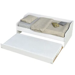Bb Loisir Lit gigogne 90x200cm blanc SWITY Blanc inclus sommier et 1 tiroir lit Best