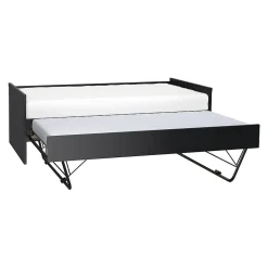 Petits-Meubles Lit gigogne 90x200cm sommier inclus Vox Young User Noir