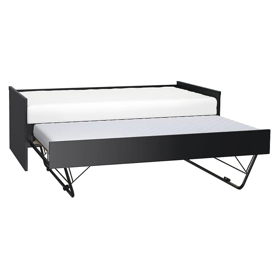 Petits-Meubles Lit gigogne 90x200cm sommier inclus Vox Young User Noir