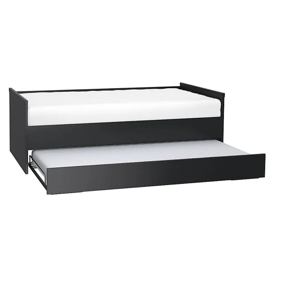 Petits-Meubles Lit gigogne 90x200cm sommier inclus Vox Young User Noir