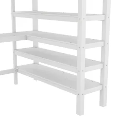 Fortuna lai Lit Haut 140x200cm, Bureau, Rangement, Échelle, Métal, Blanc Online
