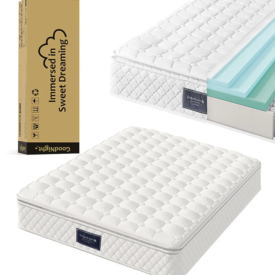 Gutent Lit hydraulique 140x200cm, lit double, espace de rangement en tête de lit avec port usb et type c, lin, gris, avec matelas