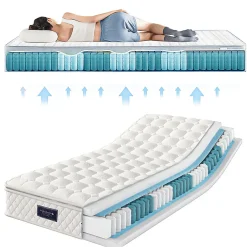 Gutent Lit hydraulique 90x200cm, Single, espace de rangement, tête de lit avec port usb et type c, lin,gris,avec matelas