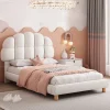 Generique Lit individuel 90x200cm, en laine polaire, Beige