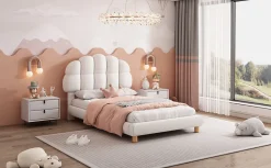 Generique Lit individuel 90x200cm, en laine polaire, Beige