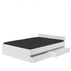 Weber Industries Lit KAPPA 160x200 cm + 2 tiroirs / Blanc