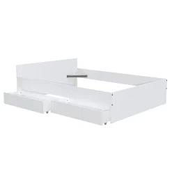Weber Industries Lit KAPPA 140x190 cm + 2 tiroirs / Blanc