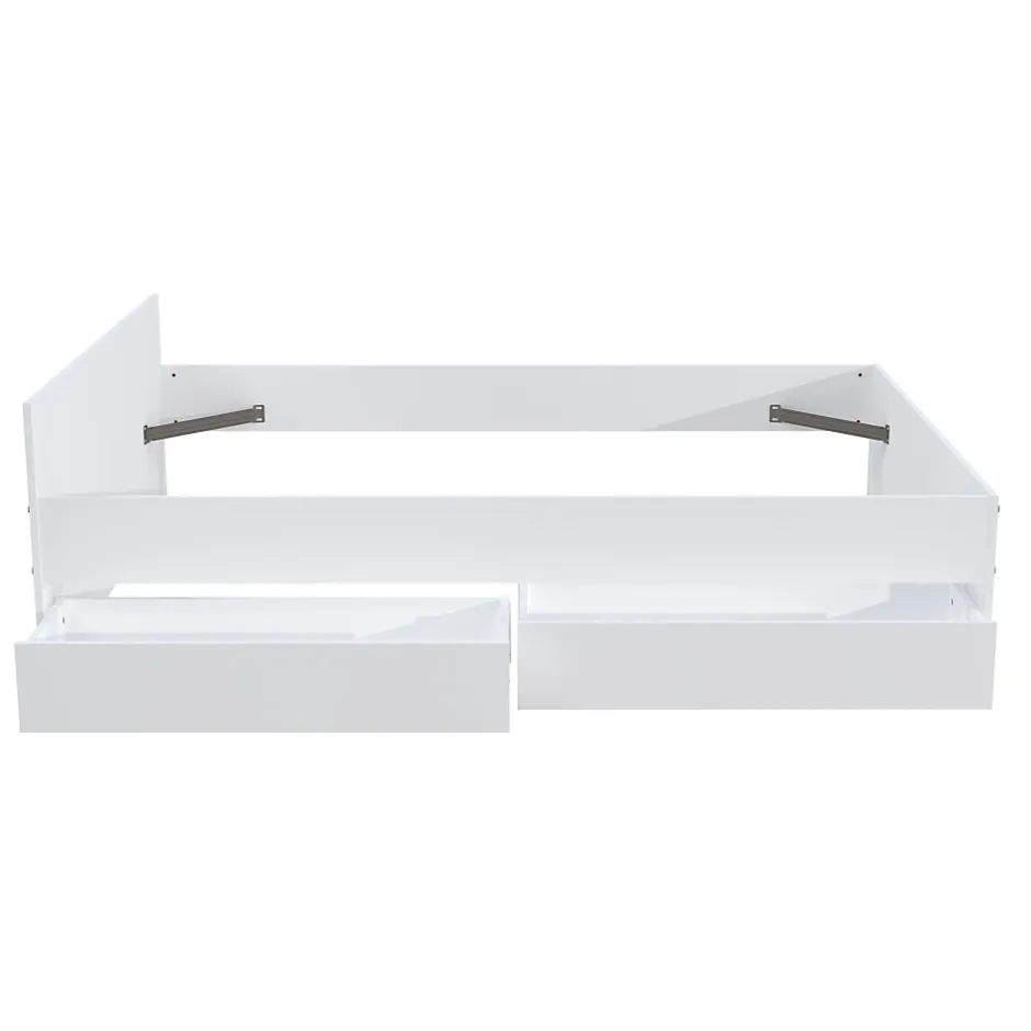 Weber Industries Lit KAPPA 140x190 cm + 2 tiroirs / Blanc