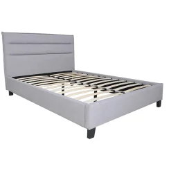 Weber Industries Lit LACANAU 140x190 + sommier / Gris clair