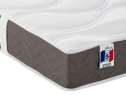 Vente-unique Lit électrique de relaxation tout plots + matelas 100% latex 3 zones - 2 x 80 x 200 cm - Naturel clair - JUPITER de YSMÉE