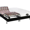 Vente-unique Lit électrique de relaxation tout plots + matelas mémoire de forme et bambou - 2 x 80 x 200 cm - Noir - LYSIS III de NATUREA