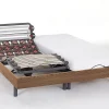 Vente-unique Lit électrique de relaxation lattes et plots + matelas accueil latex - 2 x 90 x 200 cm - Chêne - PANDORA II de YSMÉE