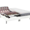 Vente-unique Lit électrique de relaxation tout plots + matelas mémoire de forme - 2 x 90 x 200 cm - Blanc - HESIODE III de YSMÉE Outlet