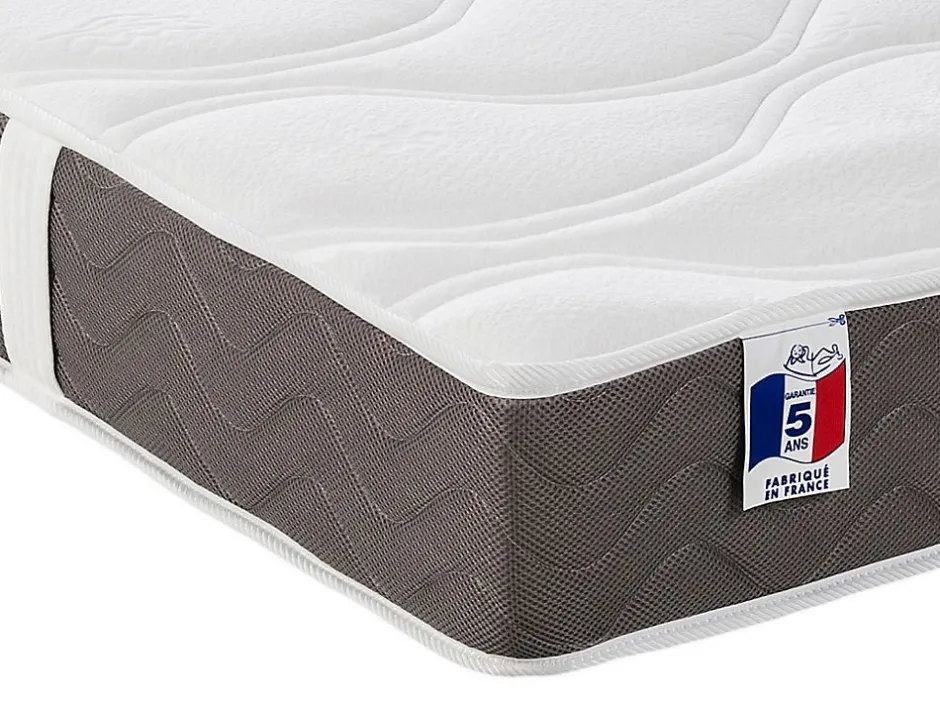 Vente-unique Lit électrique de relaxation tout plots + matelas 100% latex 3 zones - 2 x 70 x 190 cm - Noir - JUPITER de YSMÉE