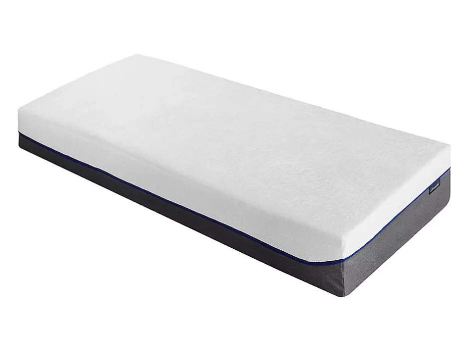 Vente-unique Lit électrique de relaxation tout plots + matelas mémoire de forme - 2 x 80 x 200 cm - Blanc - HESIODE III de YSMÉE Best