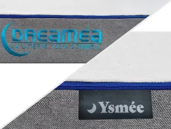 Vente-unique Lit électrique de relaxation tout plots + matelas mémoire de forme - 2 x 80 x 200 cm - Blanc - HESIODE III de YSMÉE Best