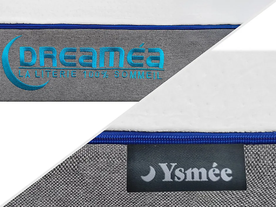 Vente-unique Lit électrique de relaxation tout plots + matelas mémoire de forme - 2 x 80 x 200 cm - Noir - HESIODE III de YSMÉE