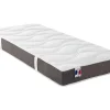 Vente-unique Lit électrique de relaxation lattes et plots + matelas 100% latex 3 zones - 2 x 80 x 200 cm - Blanc - MENELAS de YSMÉE Discount