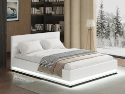 Habitat Et Jardin Lit LED avec coffre "Anastasia"