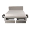 Weber Industries Lit LUGANO 140x190 + 1 sommier + 4 tiroirs / Gris clair Clearance