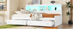 Fortuna lai Lit Maison 90x200cm, Enfant, Forme Cheminée, Bois de Pin, Blanc Online