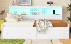 Fortuna lai Lit Maison 90x200cm, Enfant, Forme Cheminée, Bois de Pin, Blanc Online