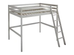 Vente-unique Lit mezzanine - 140 x 190 cm - Pin massif - Blanchi -GEDEON II Best