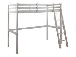 Vente-unique Lit mezzanine - 90 x 190 cm - Pin massif - Blanchi -GEDEON II Online