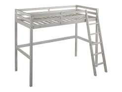 Vente-unique Lit mezzanine - 90 x 190 cm - Pin massif - Blanchi -GEDEON II Online