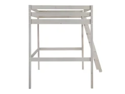 Vente-unique Lit mezzanine - 140 x 190 cm - Pin massif - Blanchi + matelas -GEDEON II
