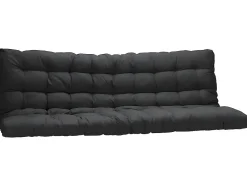 Vente-unique Lit mezzanine 90 x 190 cm - Avec banquette convertible - Métal - Blanc + Futon + Matelas - MODULO V