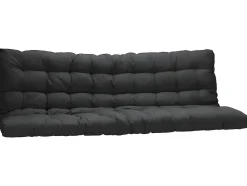 Vente-unique Lit mezzanine 90 x 190 cm - Avec banquette convertible - Métal - Blanc + Futon noir - MODULO V Outlet