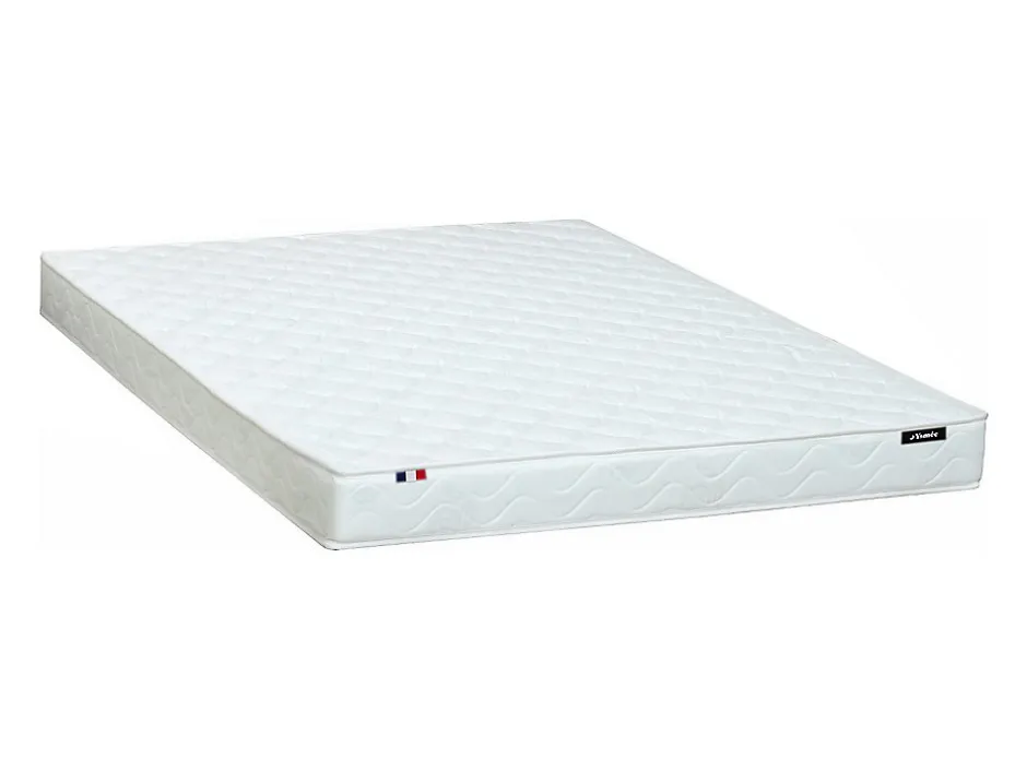 Vente-unique Lit mezzanine 140 x 200 cm - Métal et MDF - Noir et naturel + Matelas - JOGUI