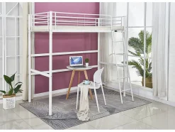 Habitat Et Jardin Lit mezzanine "Alora" 90 x 190 cm Blanc