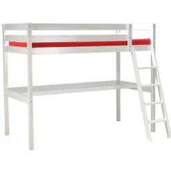 Weber Industries Lit mezzanine ASPEN 90x190 + 1 sommier + bureau / Blanc