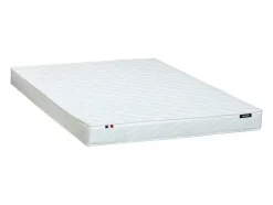 Vente-unique Lit mezzanine CASUAL II - 140 x 190 cm - plateforme bureau - Blanc + matelas Hot