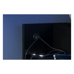Parisot Lit mezzanine combine enfant LED Gamer ONLINE - 90 x 200 cm - Noir mat - Sommier inclus -