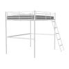 Generic Lit mezzanine ELIOT 140 x 190 cm - Métal - Sommier inclus - Blanc New