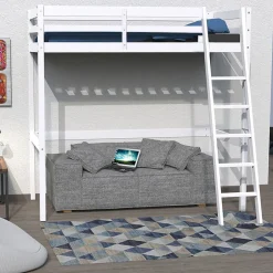 Weber Industries Lit mezzanine STUDIO 90x190 + 1 sommier / Blanc