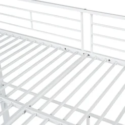 Aapaas Lit mezzanine 140x200 cm en métal blanc avec échelle de sécurité et étagère pour enfant ou adolescent Clearance