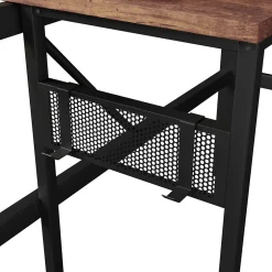 Okwish Lit Mezzanine 140x200 cm-Bureau Intégré, Éclairage LED Réglable et Panneau Perforé, Ports USB, Type-C et 2 Prises - Métal/MDF Noir Online