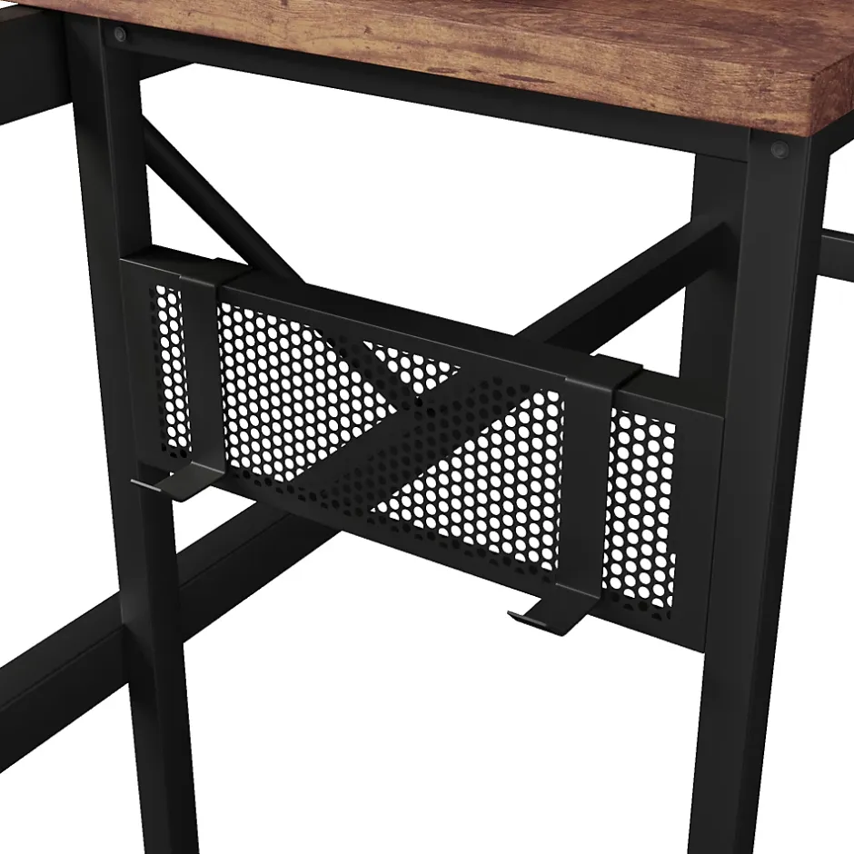 Okwish Lit Mezzanine 140x200 cm-Bureau Intégré, Éclairage LED Réglable et Panneau Perforé, Ports USB, Type-C et 2 Prises - Métal/MDF Noir Online
