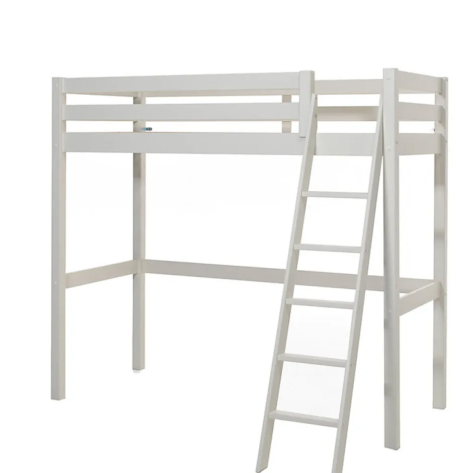 Enfant Petits-Meubles Lit Mezzanine 90x200 Sommier Inclus Vipack Pino - Blanc