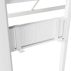 ModernLuxe Lit mezzanine 90x200cm - structure en fer - bureau intégré - LED - USB et prise - blanc (matelas non inclus)