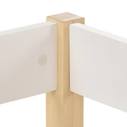ModernLuxe Lit mezzanine 90x190cm avec barrières de sécurité - en bois de pin massif - Blanc