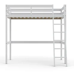 Bb Loisir Lit Mezzanine 140x190cm blanc SALA avec incl. Sommier et échelle
