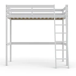 Bb Loisir Lit Mezzanine 90x200cm blanc SALA avec incl. Sommier et échelle New