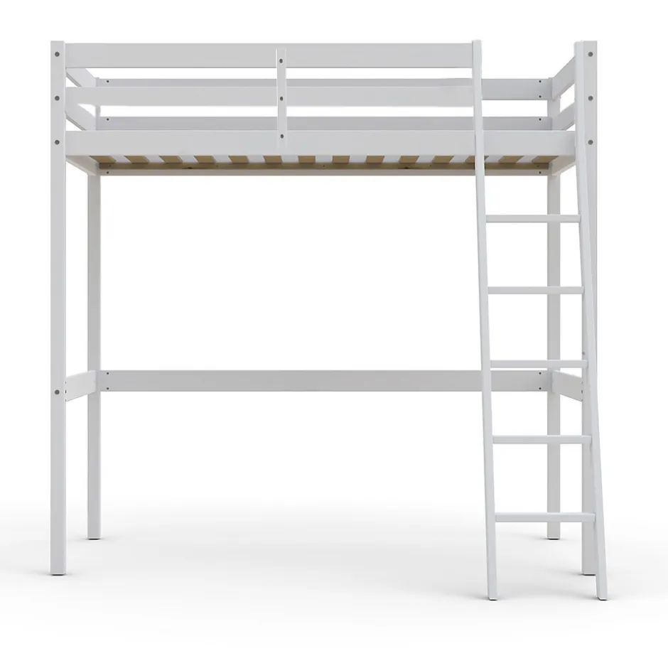 Bb Loisir Lit Mezzanine 90x200cm blanc SALA avec incl. Sommier et échelle New