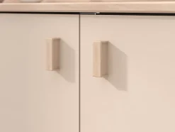 Vente-unique Lit mi-hauteur 90 x 190/200 cm avec rangements - Beige et naturel - LUNOBI Hot
