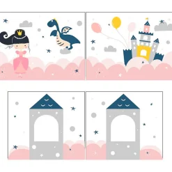 Enfant Petits-Meubles Lit Mi-Hauteur 90x200 sommier inclus housse Fairy Vipack Pino Bois